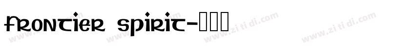 frontier spirit字体转换